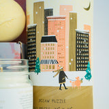 Winter in The City, Cozy Christmas Puzzle Gift Box