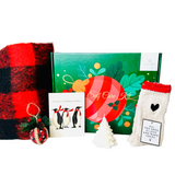Warmest Holiday Wishes | Cozy Gift Box – Buffalo Plaid Scarf, Socks, Candle & Ornament | A Loyal Society
