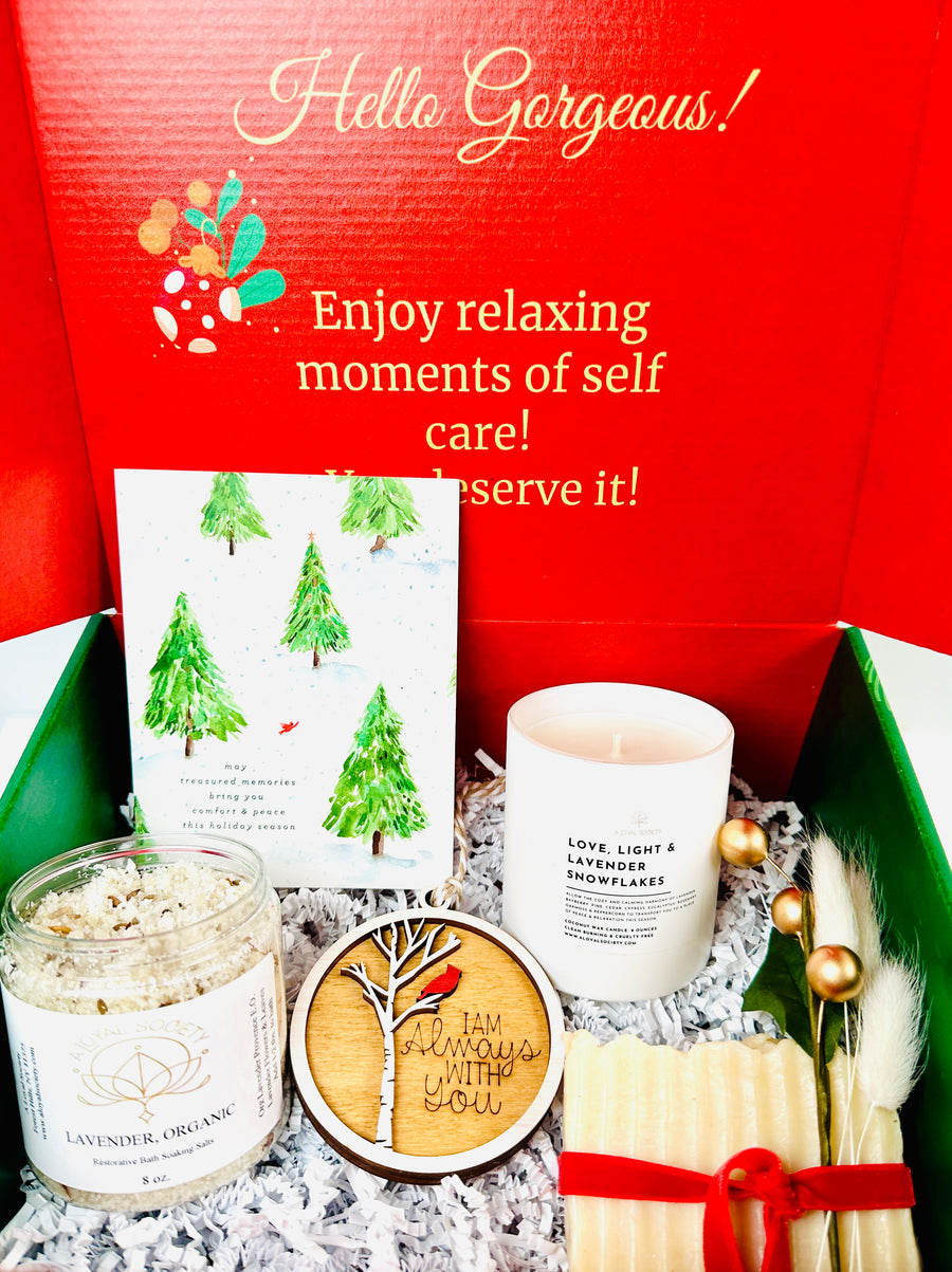 Treasured Memories, Holiday Remembrance Gift Box,  For Supporting Someone Who Has Lost A Loved One