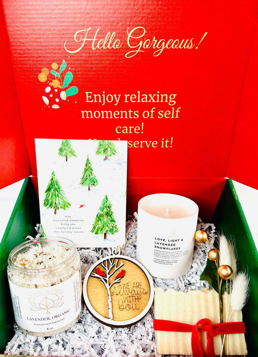 Treasured Memories, Holiday Remembrance Gift Box,  For Supporting Someone Who Has Lost A Loved One
